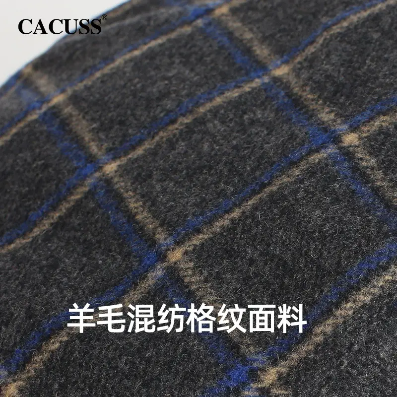 Men's Cactus Plaid Beret Hat with Metal Buckle - Image 4