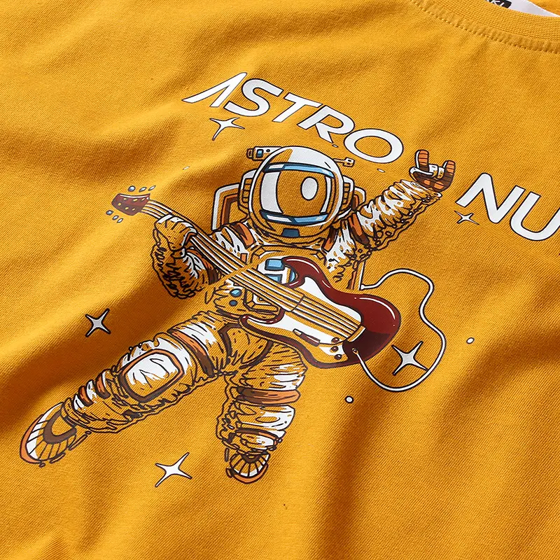 White Astronaut Graphic Boys T-Shirt 2024 Summer - Image 5