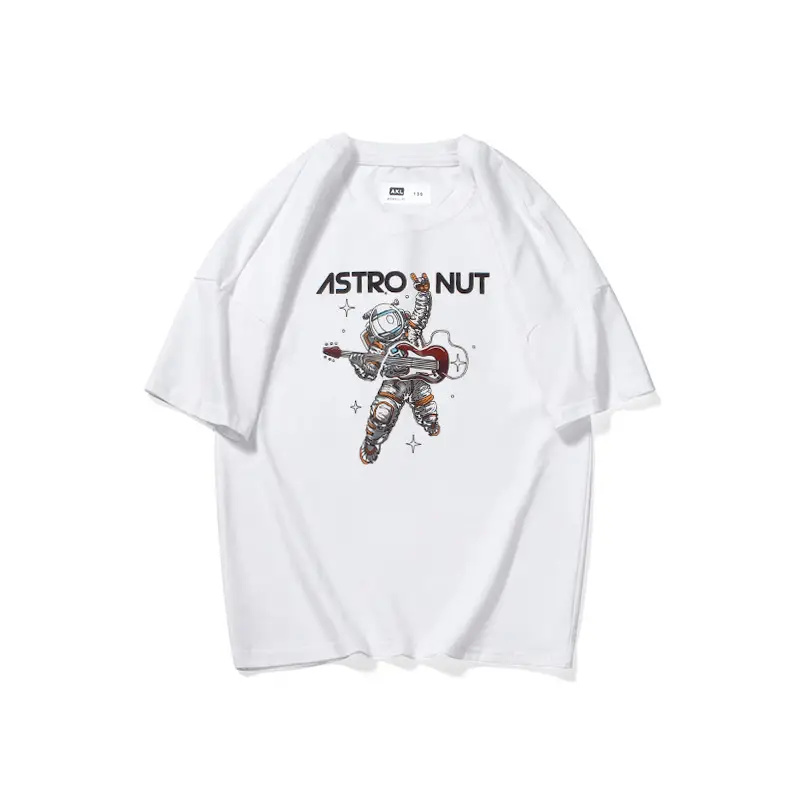 White Astronaut Graphic Boys T-Shirt 2024 Summer - Image 6