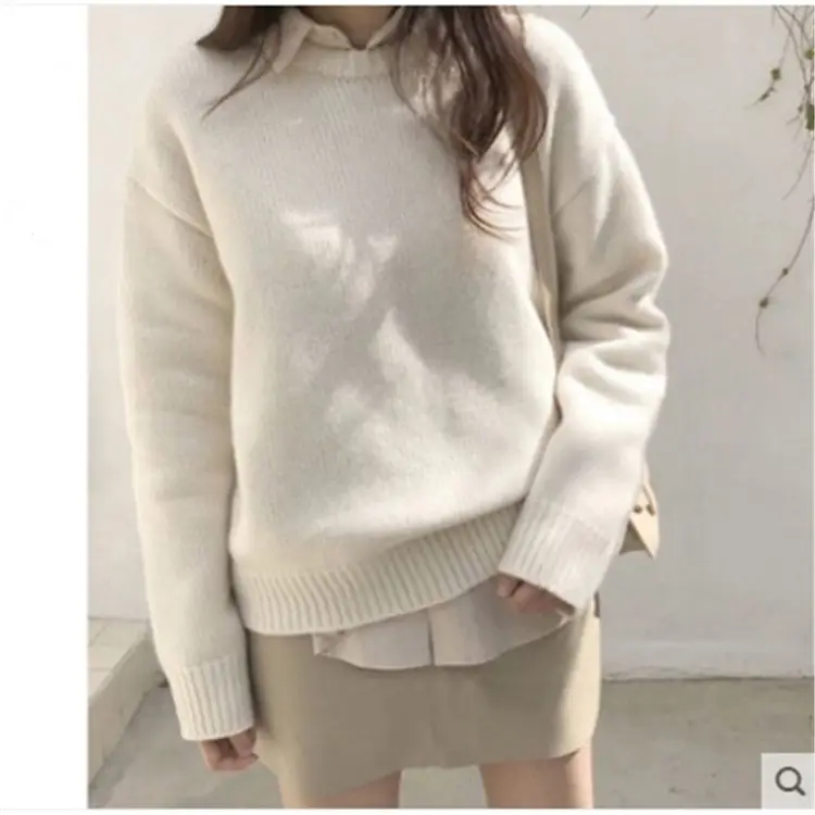 Red Long Sleeve Knitted Women's Shirt 2025 Spring Fall - Image 11