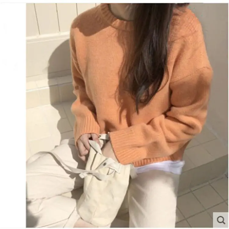 Red Long Sleeve Knitted Women's Shirt 2025 Spring Fall - Image 13