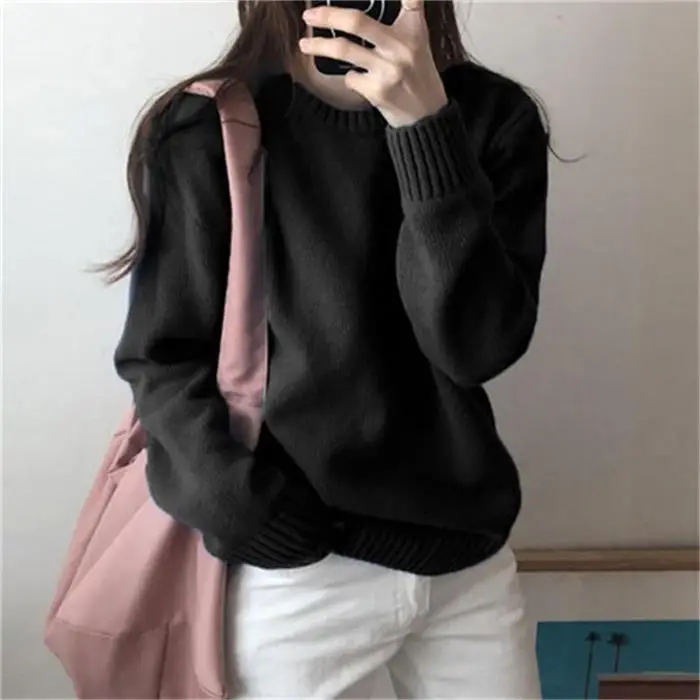 Red Long Sleeve Knitted Women's Shirt 2025 Spring Fall - Image 5