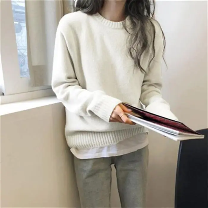 Red Long Sleeve Knitted Women's Shirt 2025 Spring Fall - Image 6