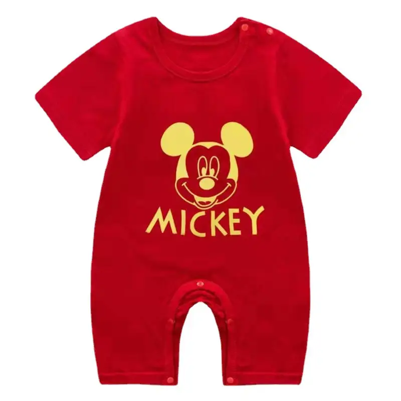 Red Mickey Mouse Baby One Year Outfit - Image 17