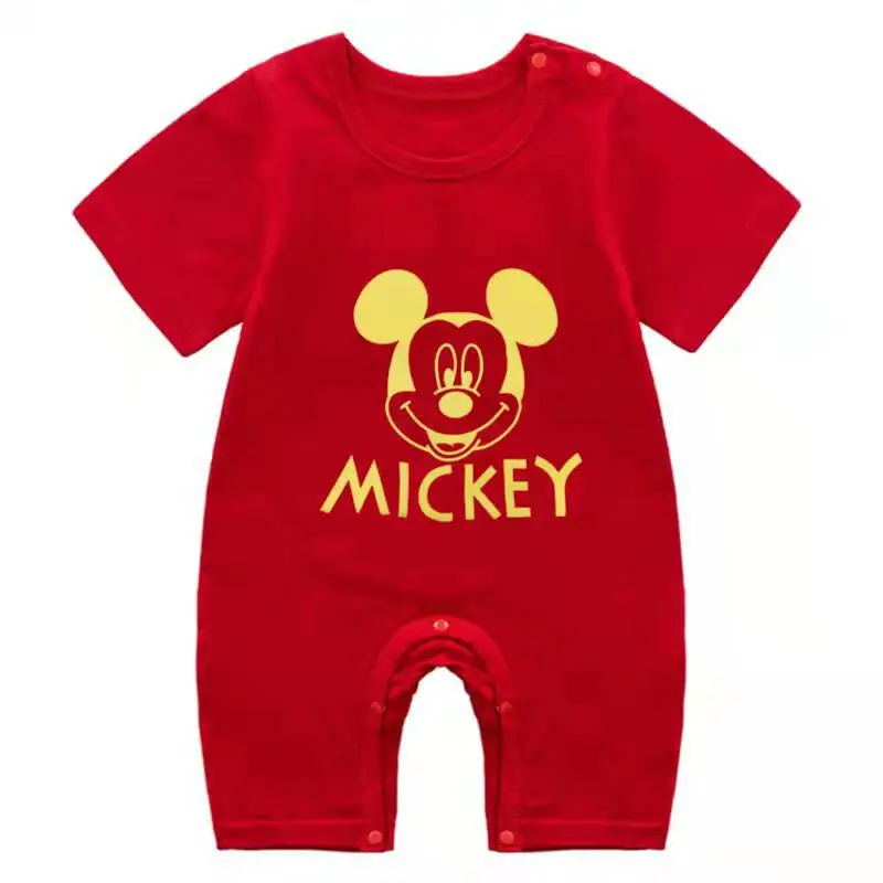 Red Mickey Mouse Baby One Year Outfit - Image 2