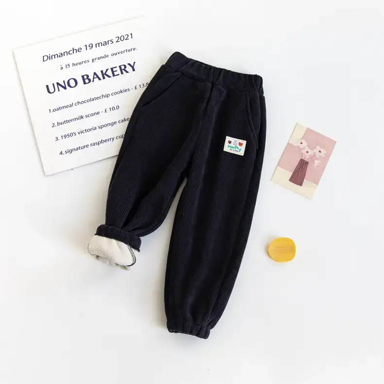 Winter Fleece Pants for Girls & Boys Warm Casual Set - Image 3