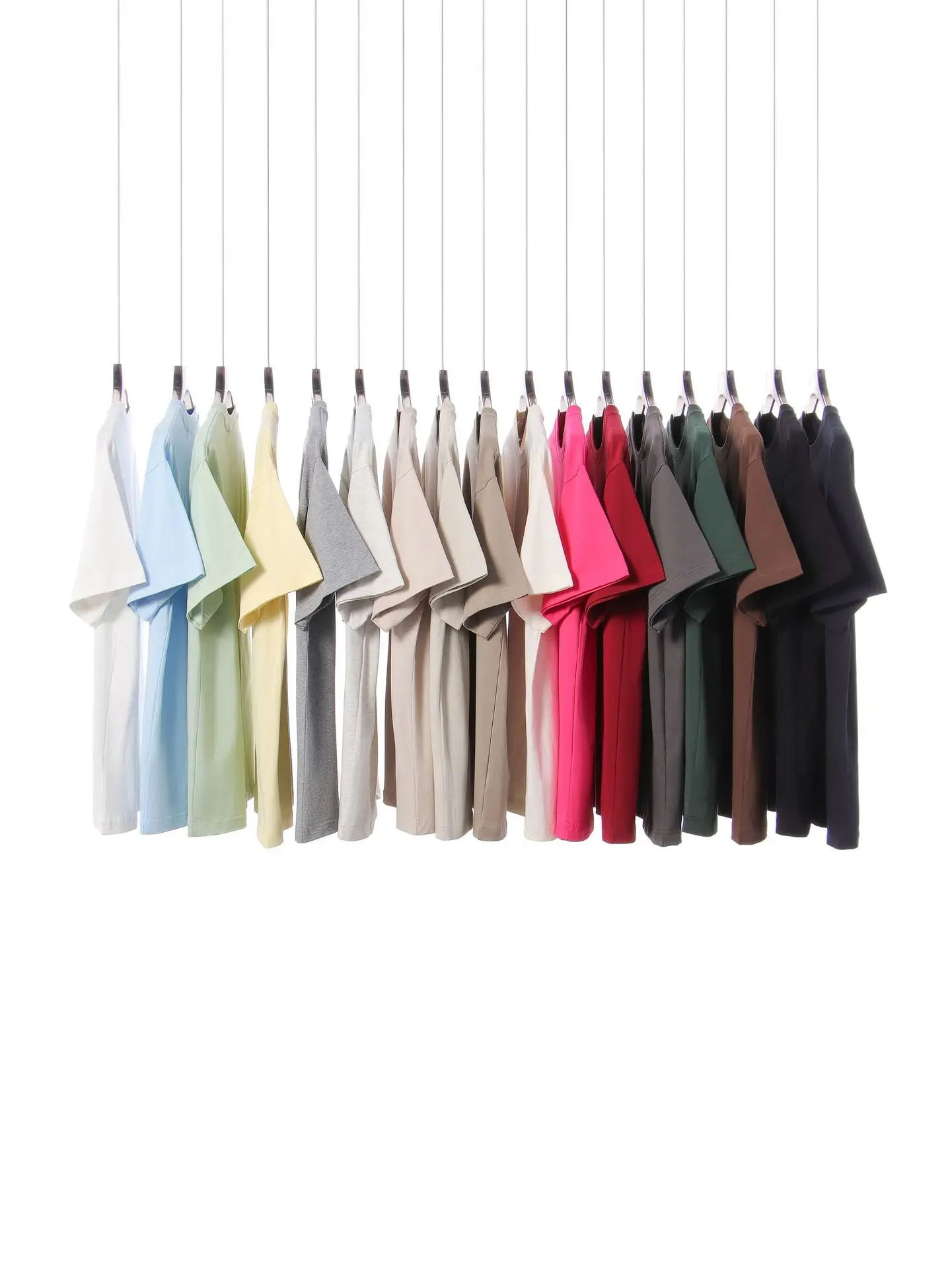 Men Cotton T-Shirt Drop Shoulder Beige 250g - Image 21