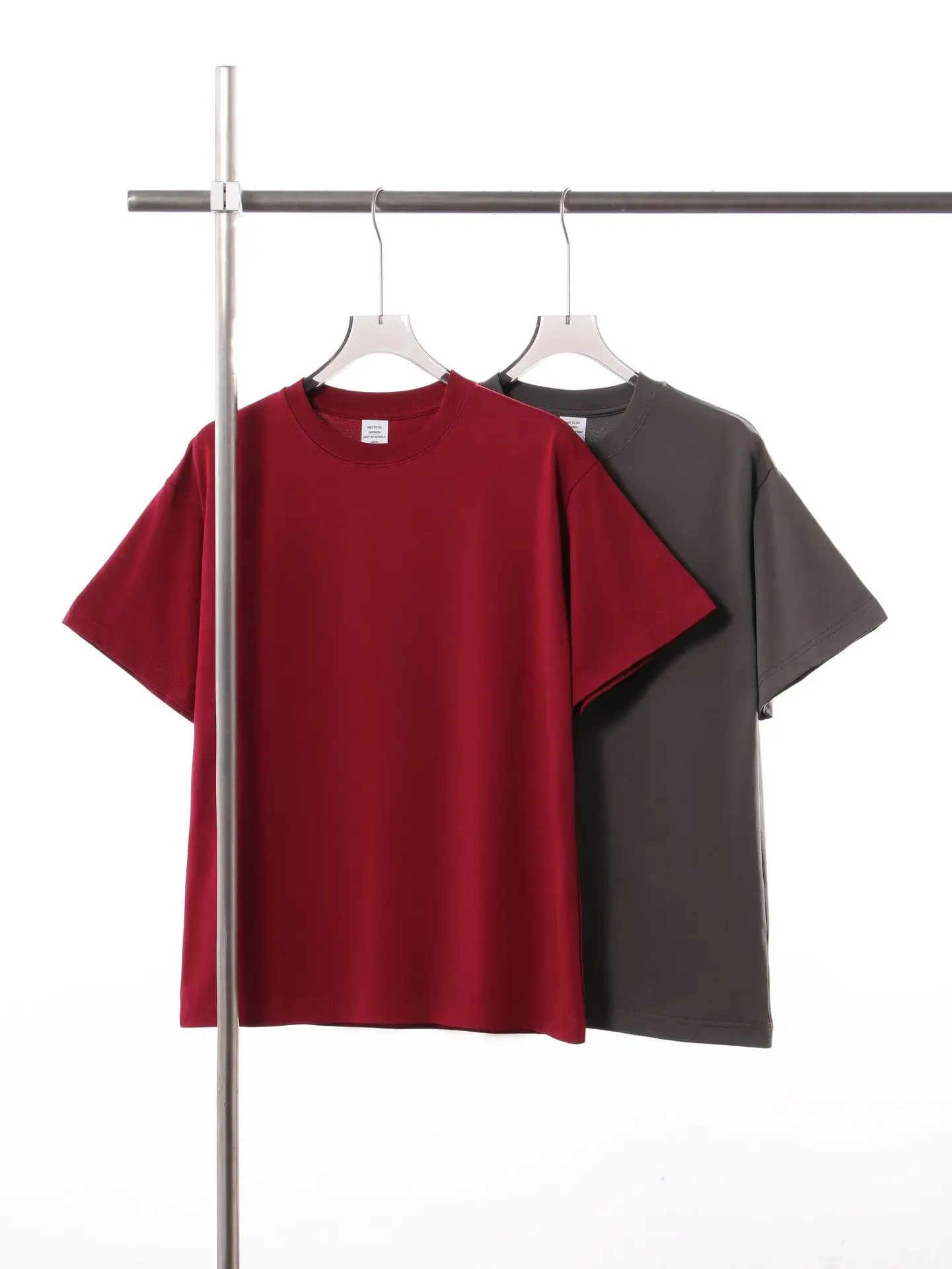 Men Cotton T-Shirt Drop Shoulder Beige 250g - Image 23