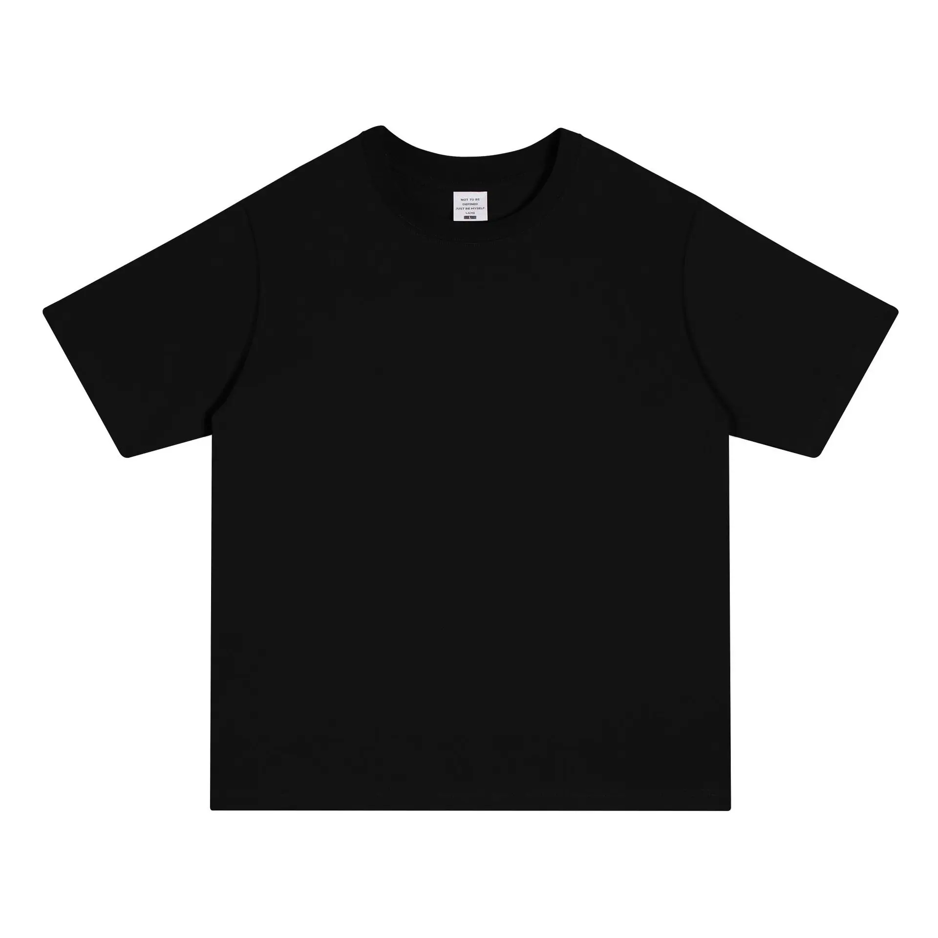 Men Cotton T-Shirt Drop Shoulder Beige 250g - Image 2