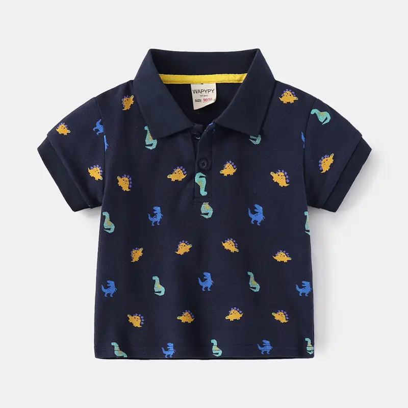 Boys Cactus Print Polo Shirt 2024 Summer - Image 2