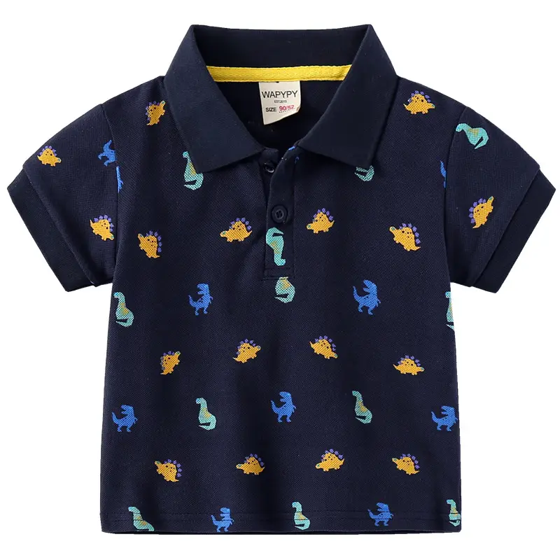 Boys Cactus Print Polo Shirt 2024 Summer - Image 5