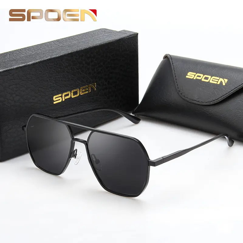 Men Polarized Sunglasses Black Driving Glasses - Image 11