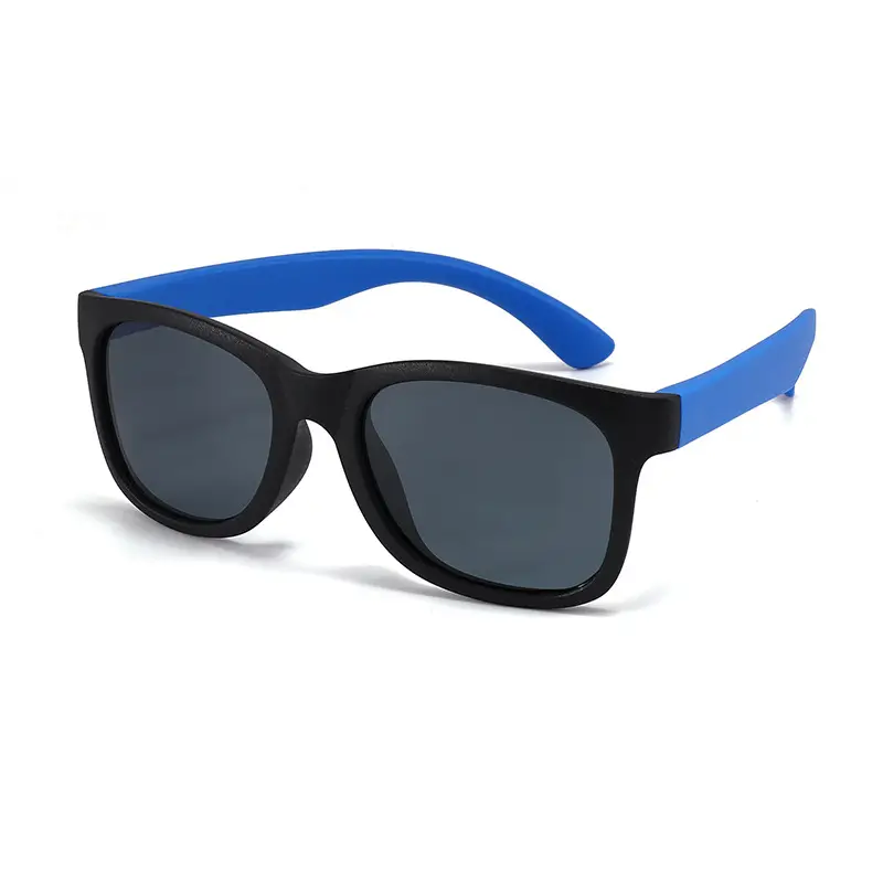 Blue Silicone Polarized Sunglasses for Kids Boys Girls - Image 1