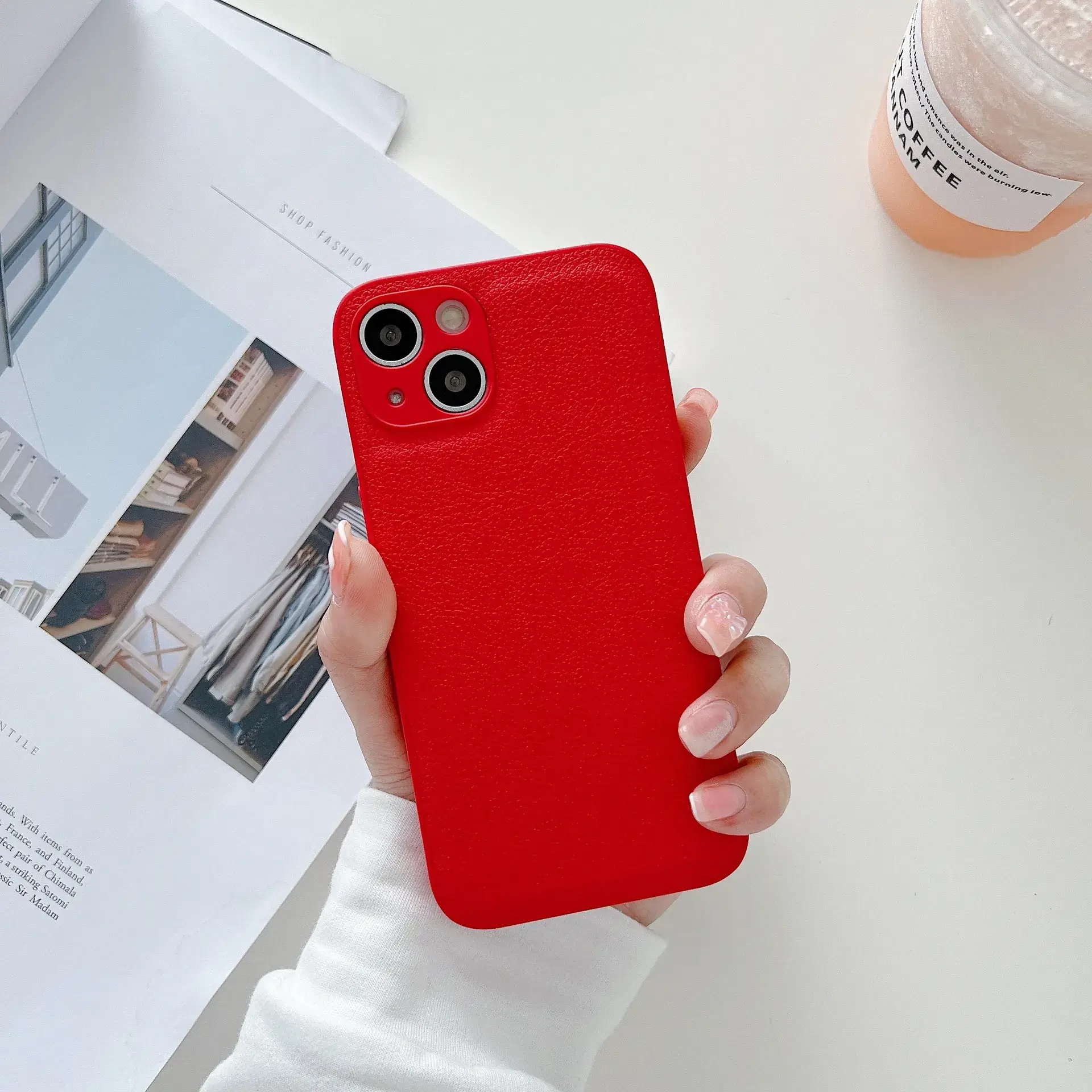 Orange Leather iPhone 13 Pro Case 11 Pro Max
