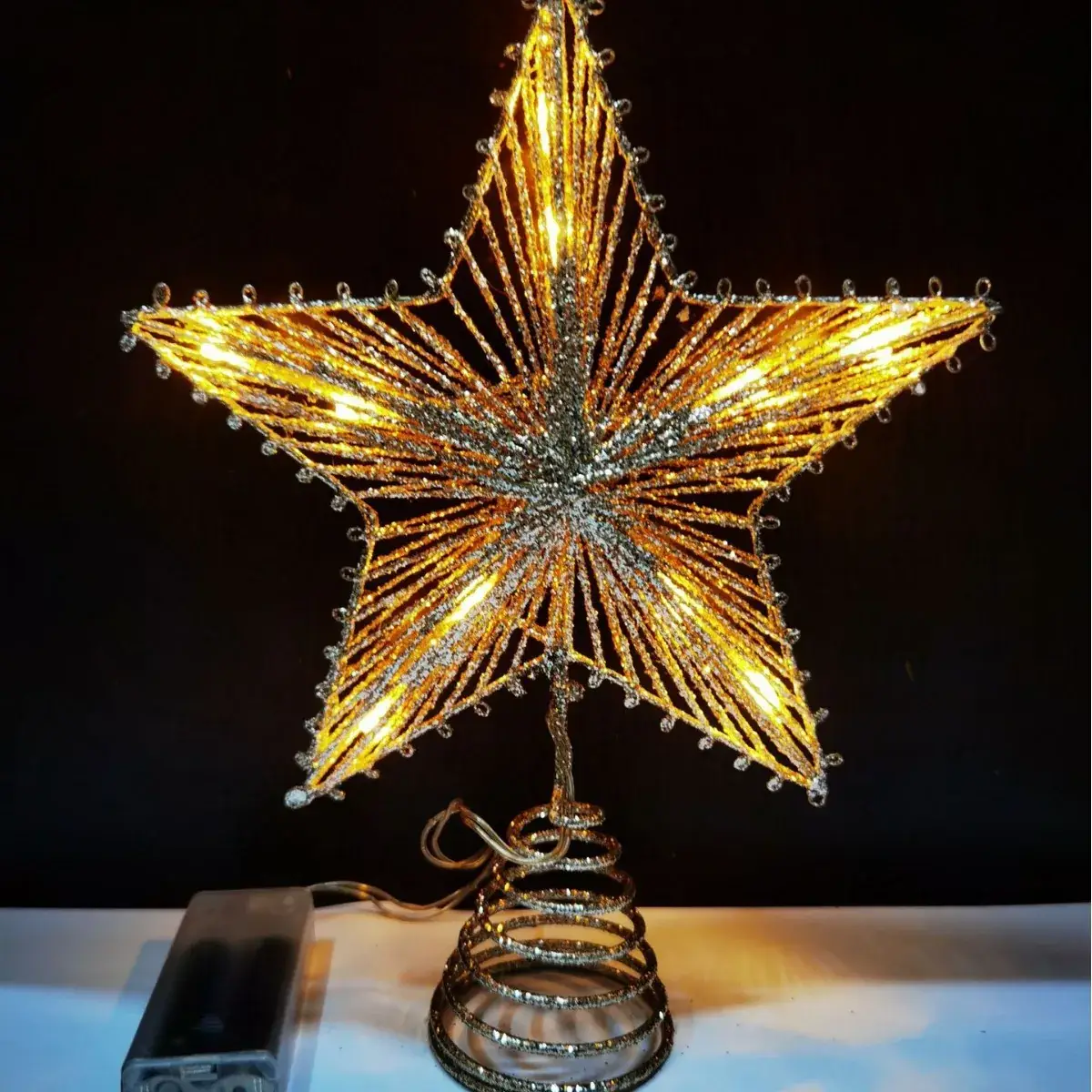 2025 Blue Star Christmas Tree Top with Lights - Image 20