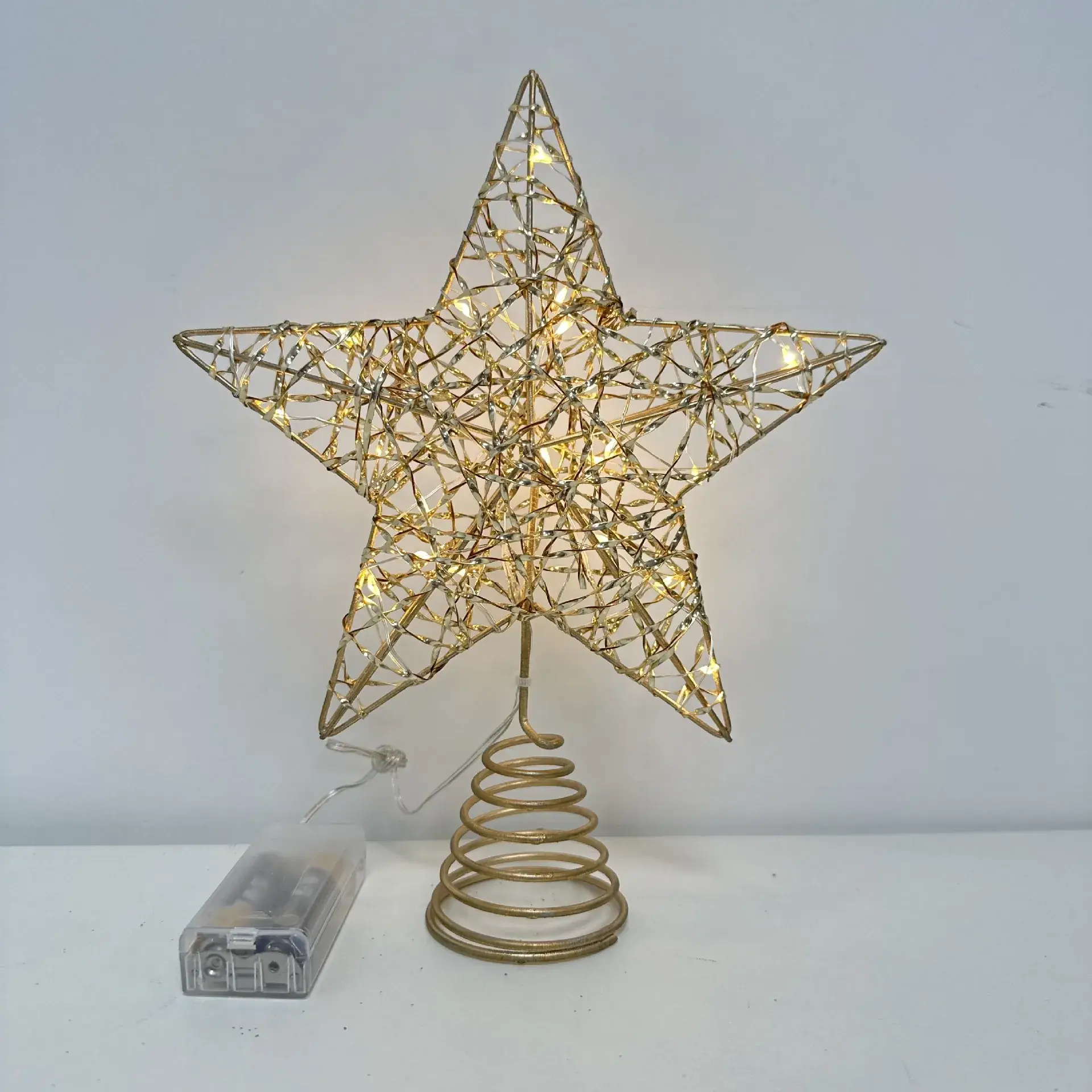 2025 Blue Star Christmas Tree Top with Lights - Image 4
