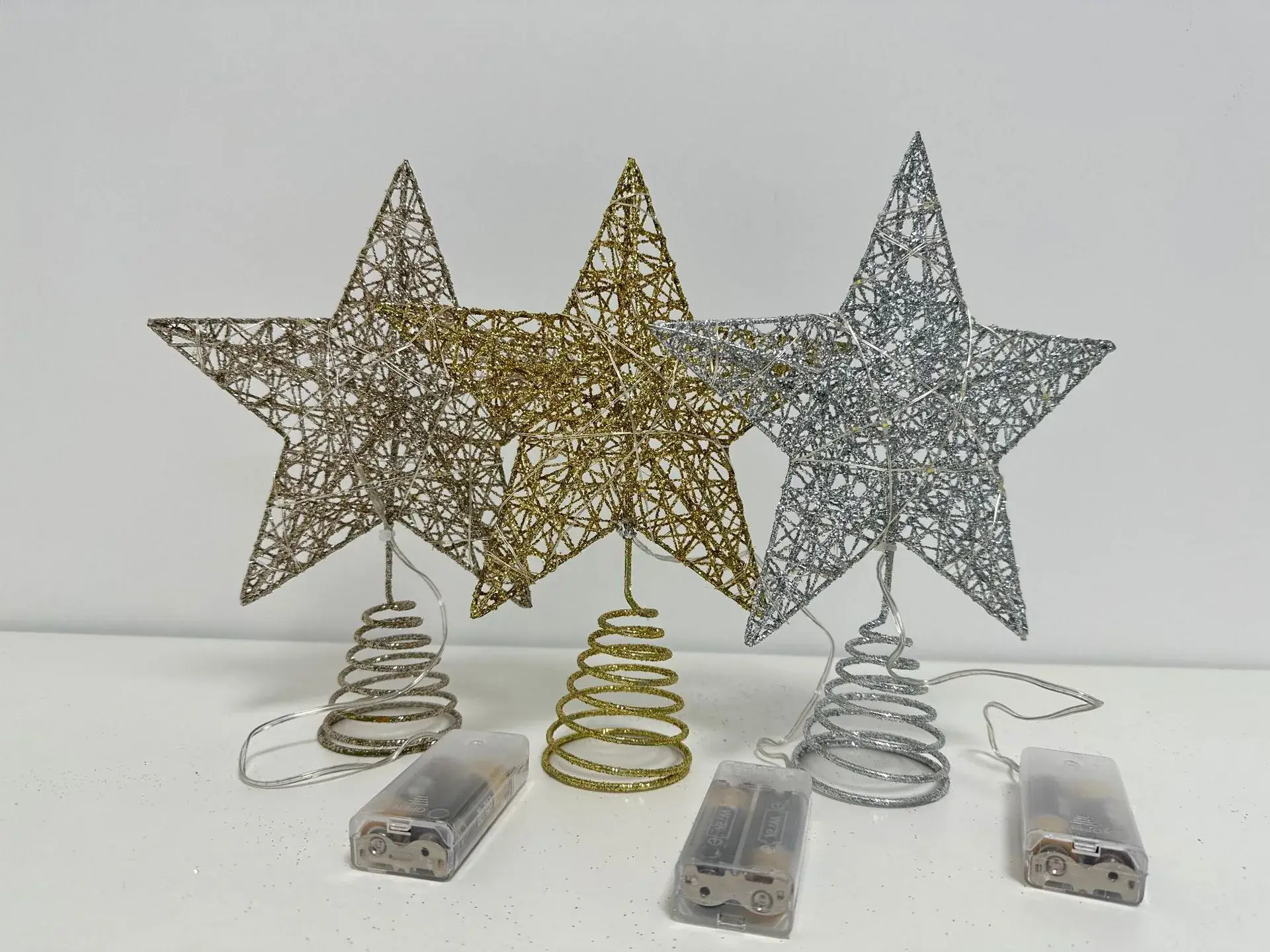 2025 Blue Star Christmas Tree Top with Lights — feature 2