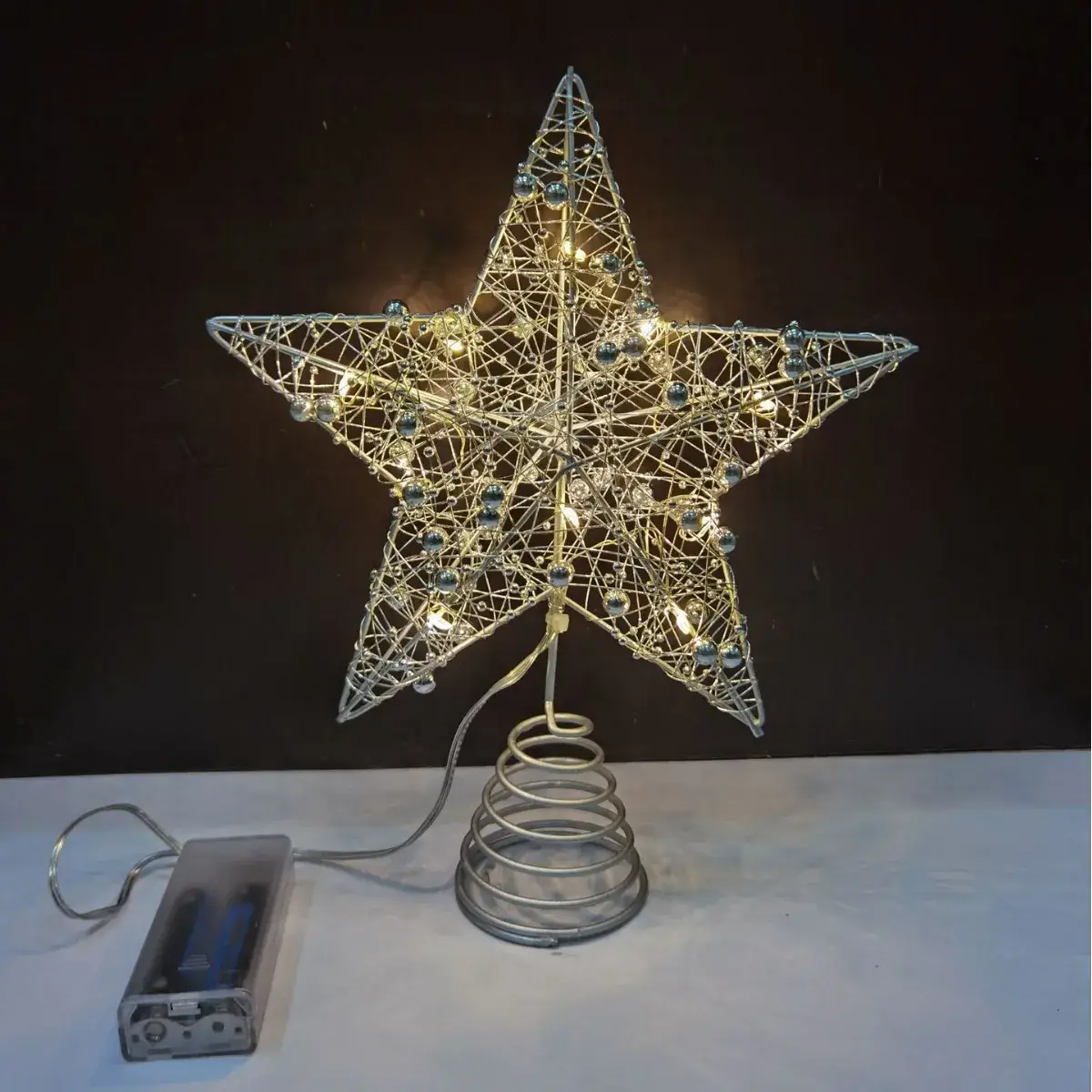 2025 Blue Star Christmas Tree Top with Lights - Image 10