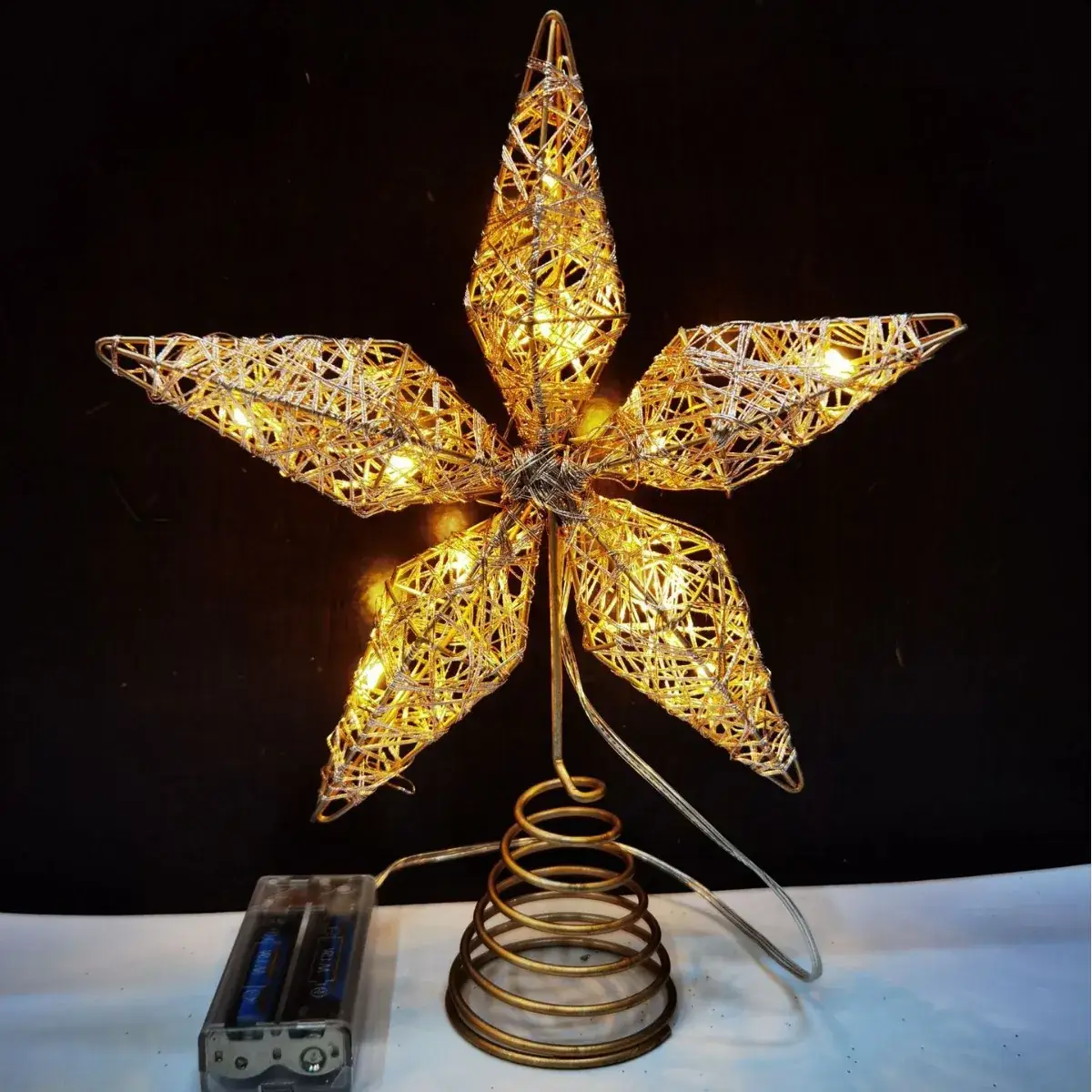 2025 Blue Star Christmas Tree Top with Lights - Image 12