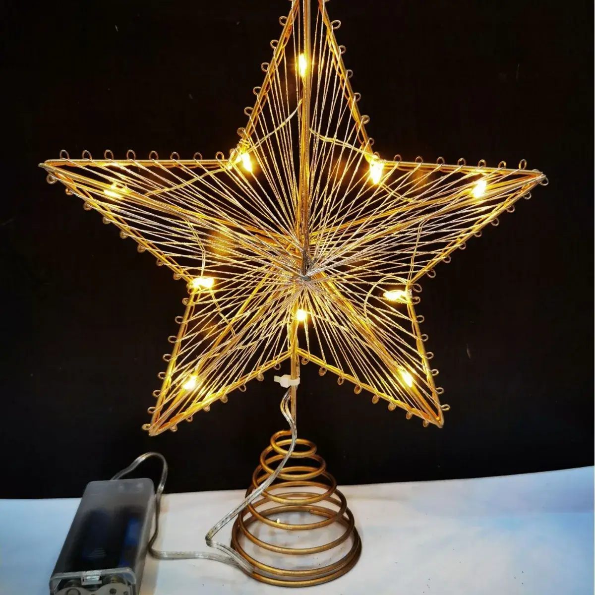 2025 Blue Star Christmas Tree Top with Lights - Image 14