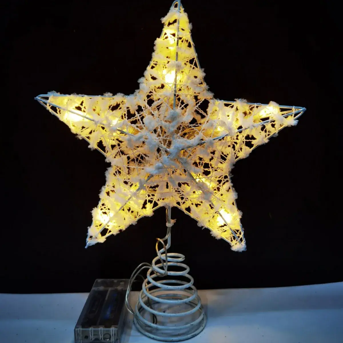 2025 Blue Star Christmas Tree Top with Lights - Image 15