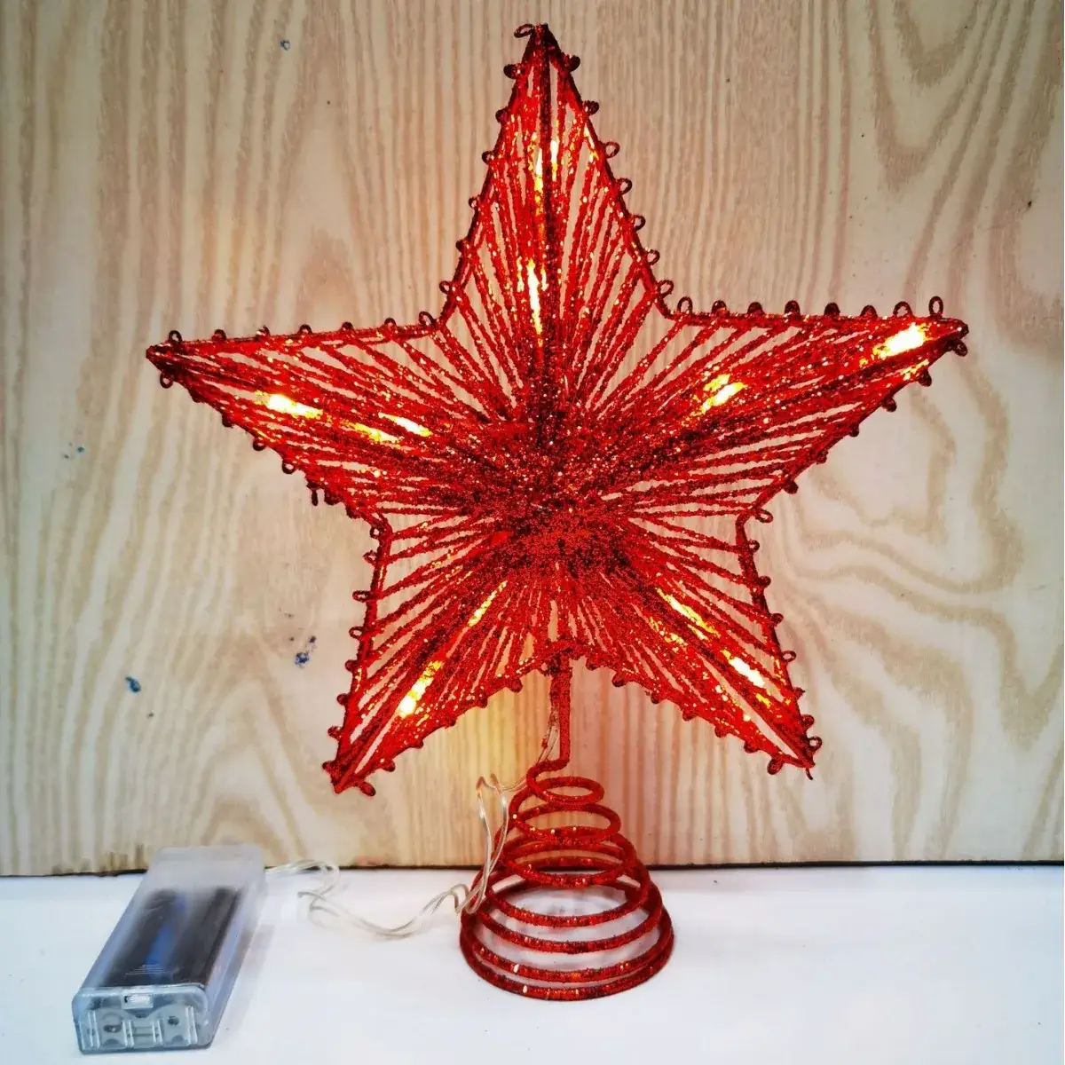 2025 Blue Star Christmas Tree Top with Lights - Image 16