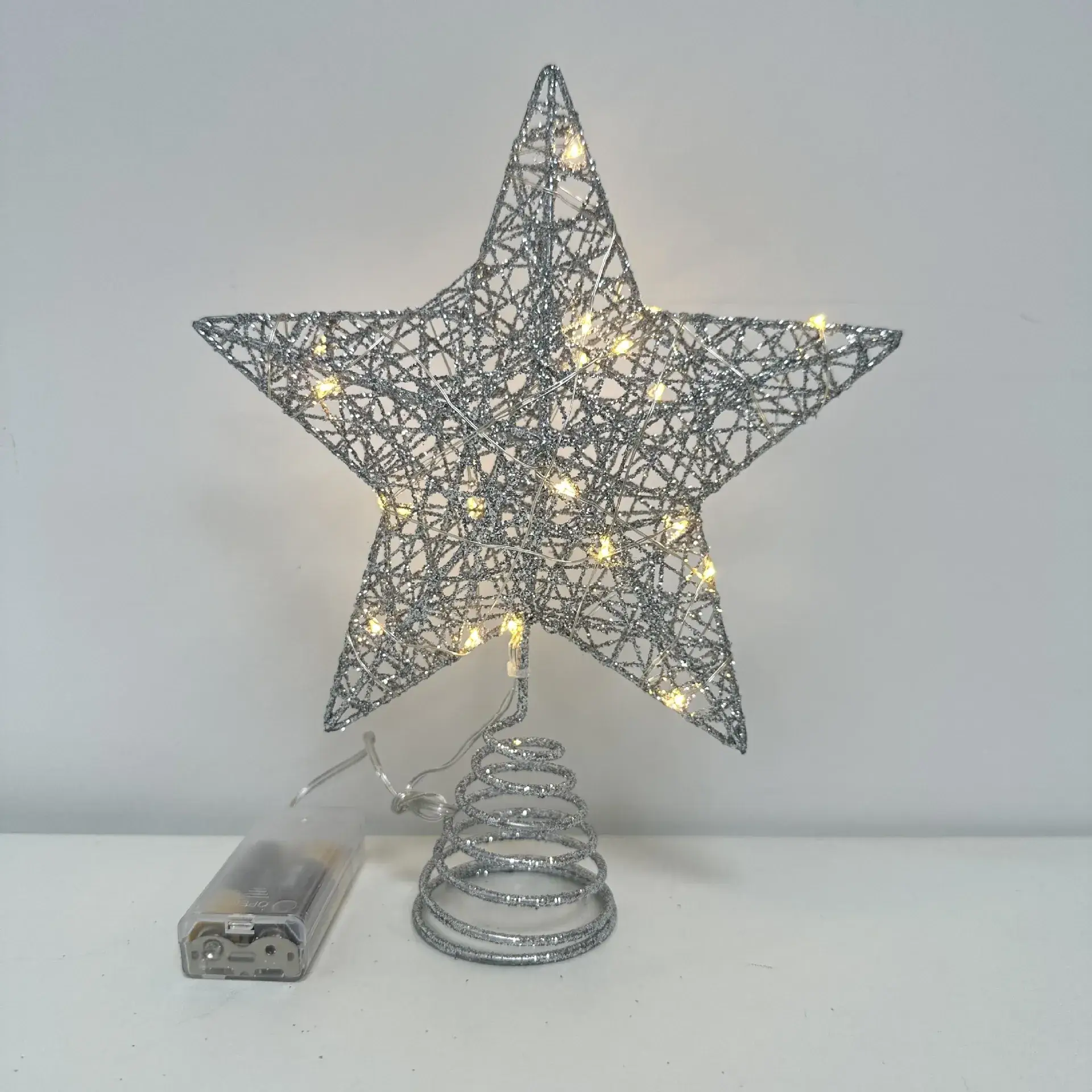 2025 Blue Star Christmas Tree Top with Lights - Image 3