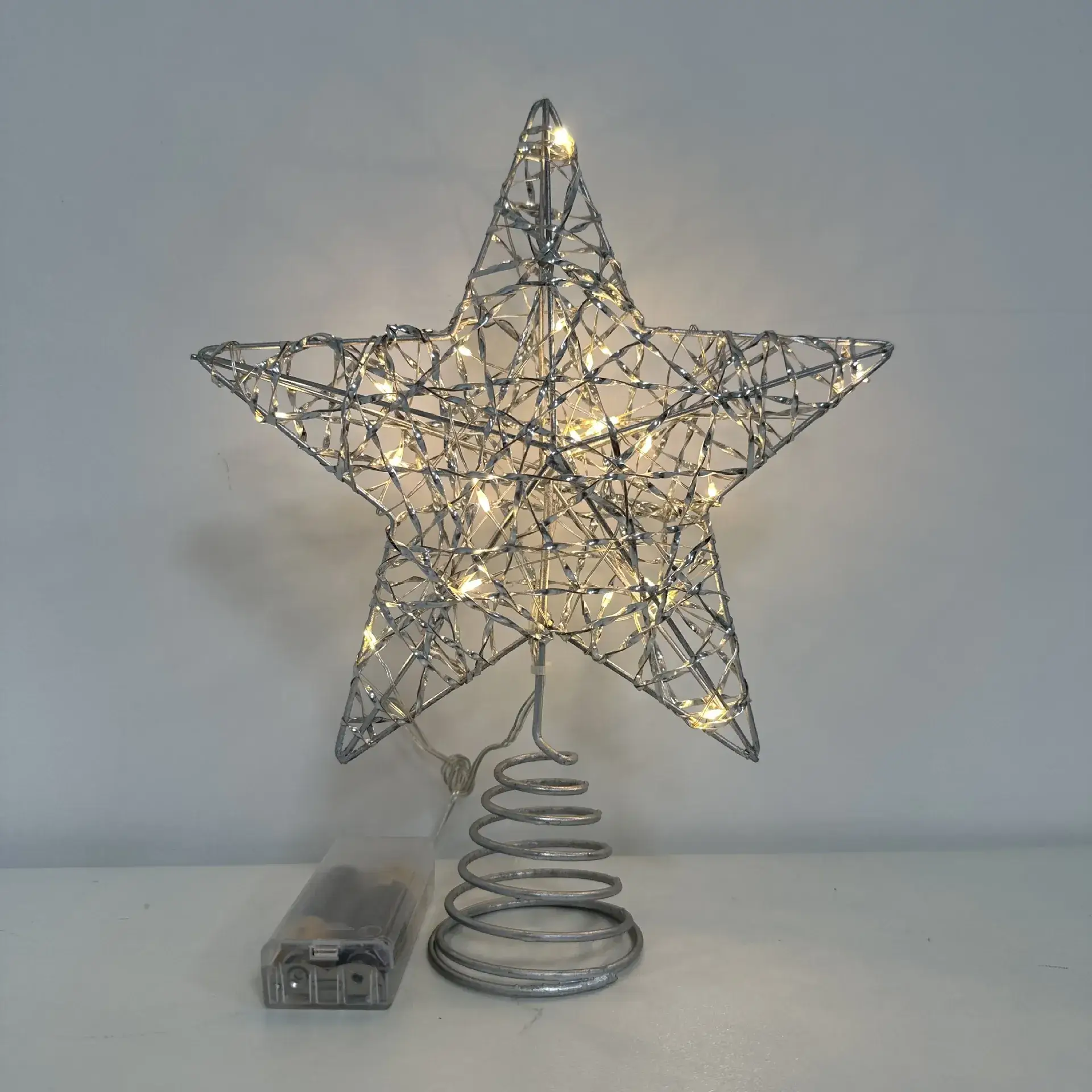 2025 Blue Star Christmas Tree Top with Lights - Image 5