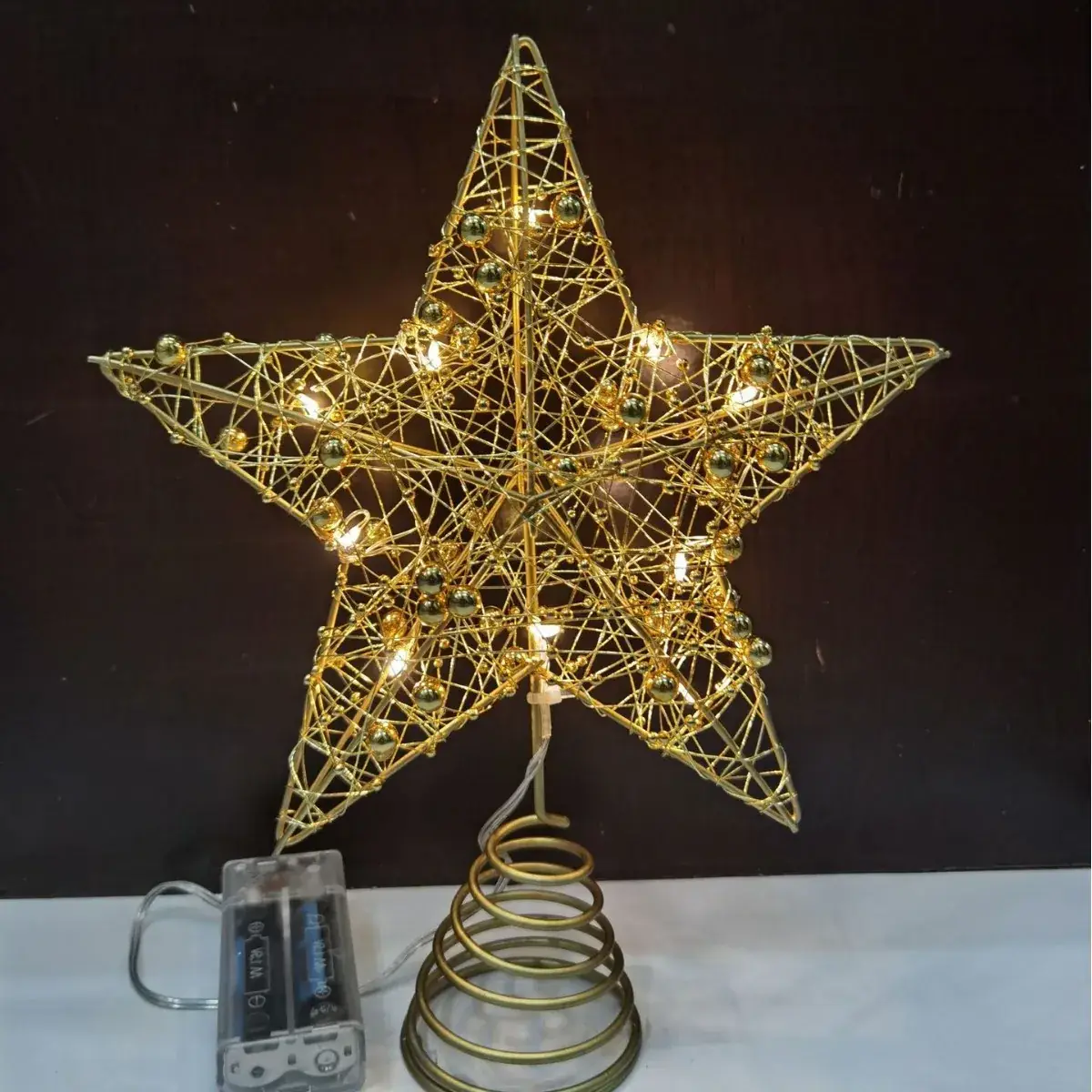 2025 Blue Star Christmas Tree Top with Lights - Image 9