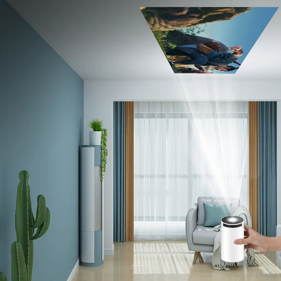 Android Barrel Projector Hy300 Portable Projector Mobile Phone Projection Cross-Border Export Home Home Projector — feature 10
