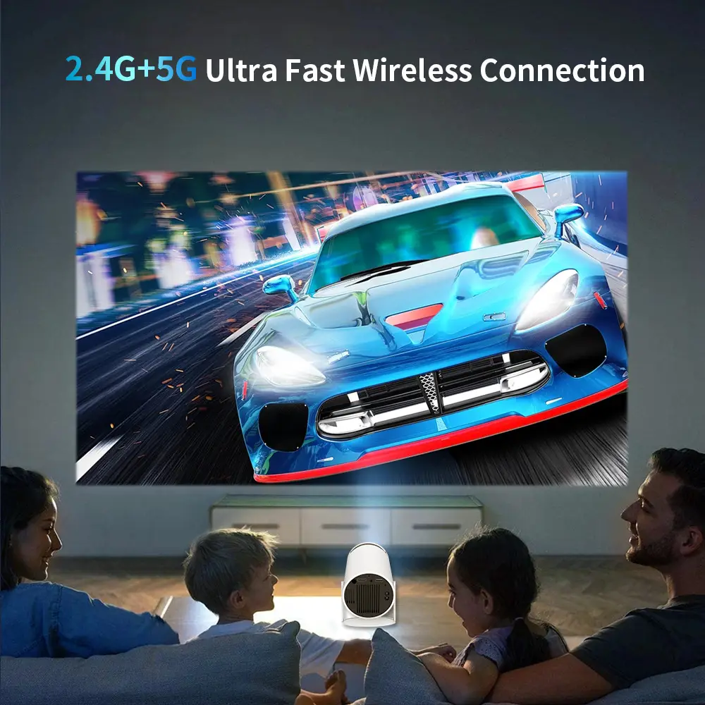 Android Barrel Projector Hy300 Portable Projector Mobile Phone Projection Cross-Border Export Home Home Projector — feature 3