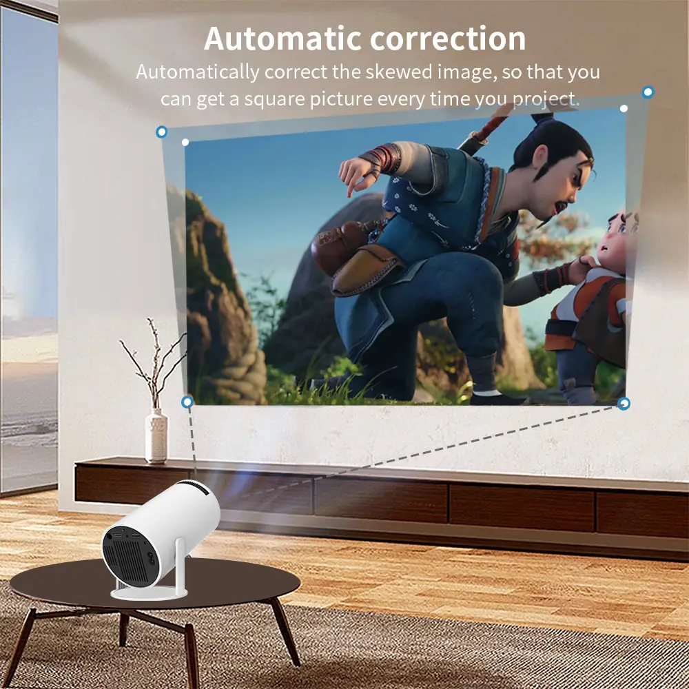 Android Barrel Projector Hy300 Portable Projector Mobile Phone Projection Cross-Border Export Home Home Projector — feature 8