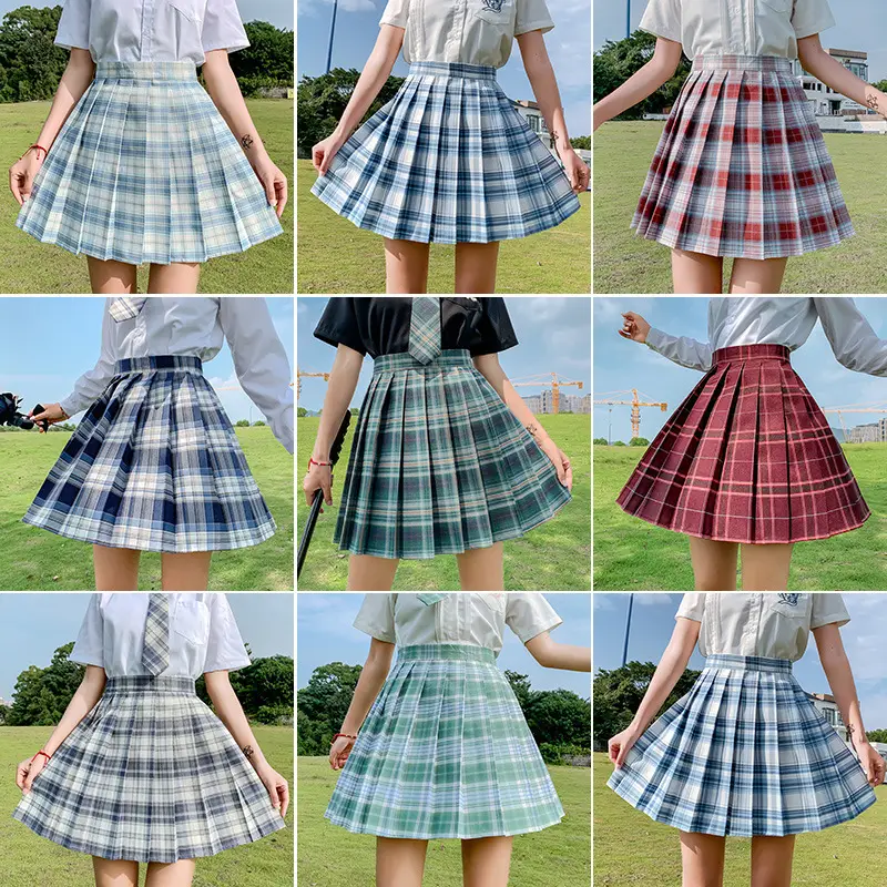 Plaid Skirt Set Japanese Style Summer Dress - Image 21