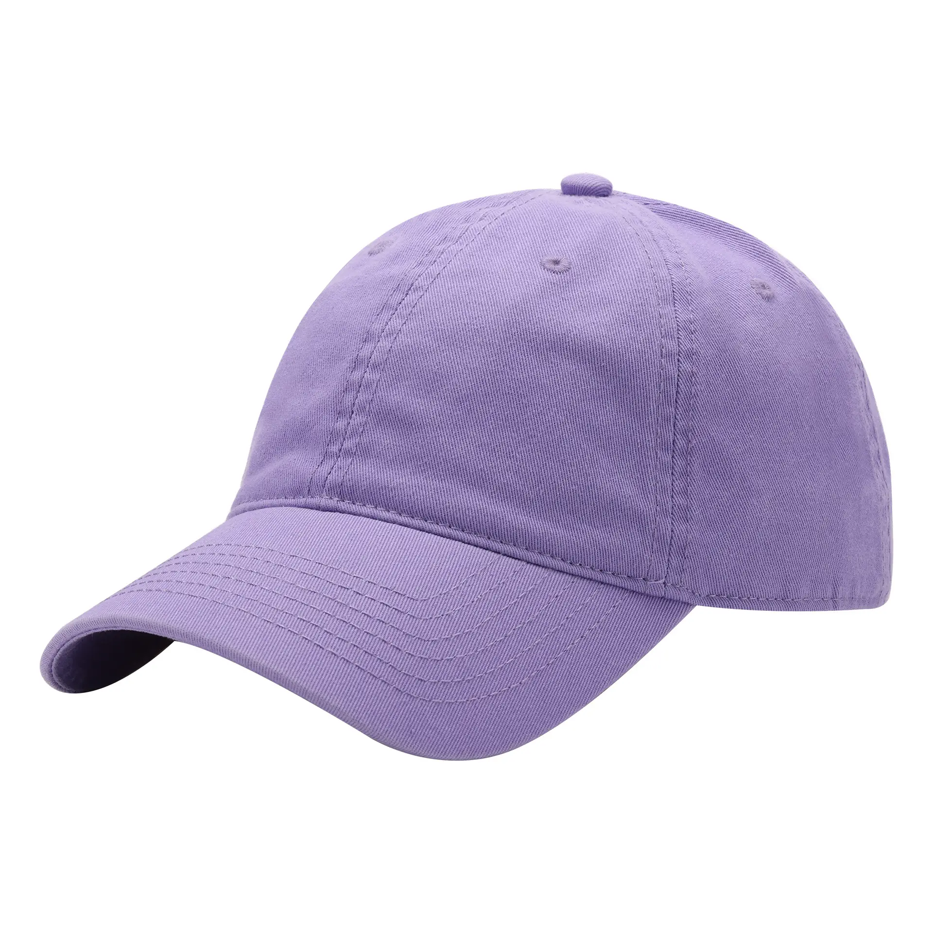 Solid Color Washed Baseball Cap with Logo