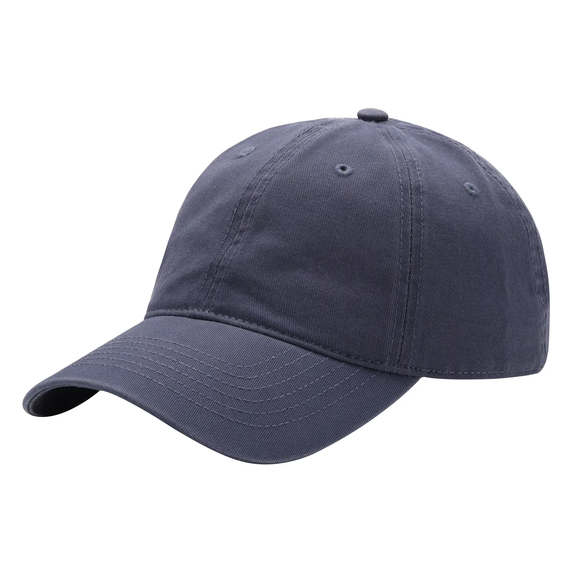 Solid Color Washed Baseball Cap with Logo