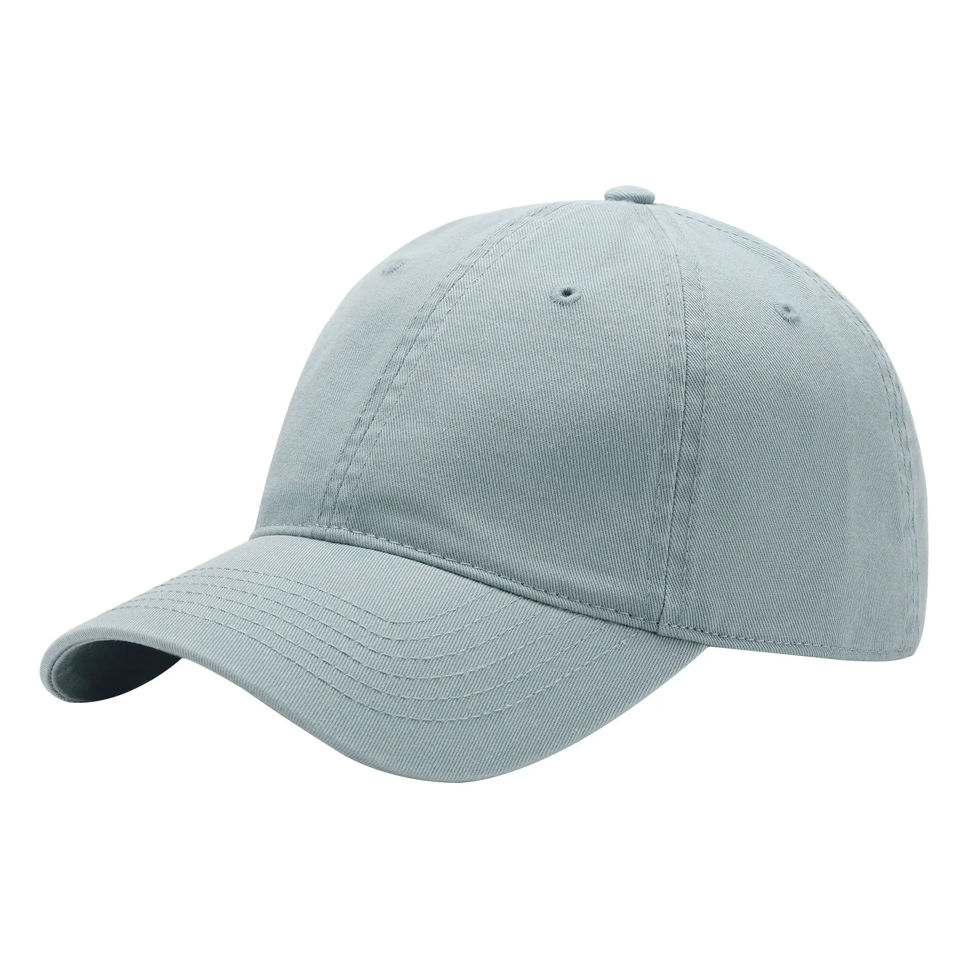 Solid Color Washed Baseball Cap with Logo