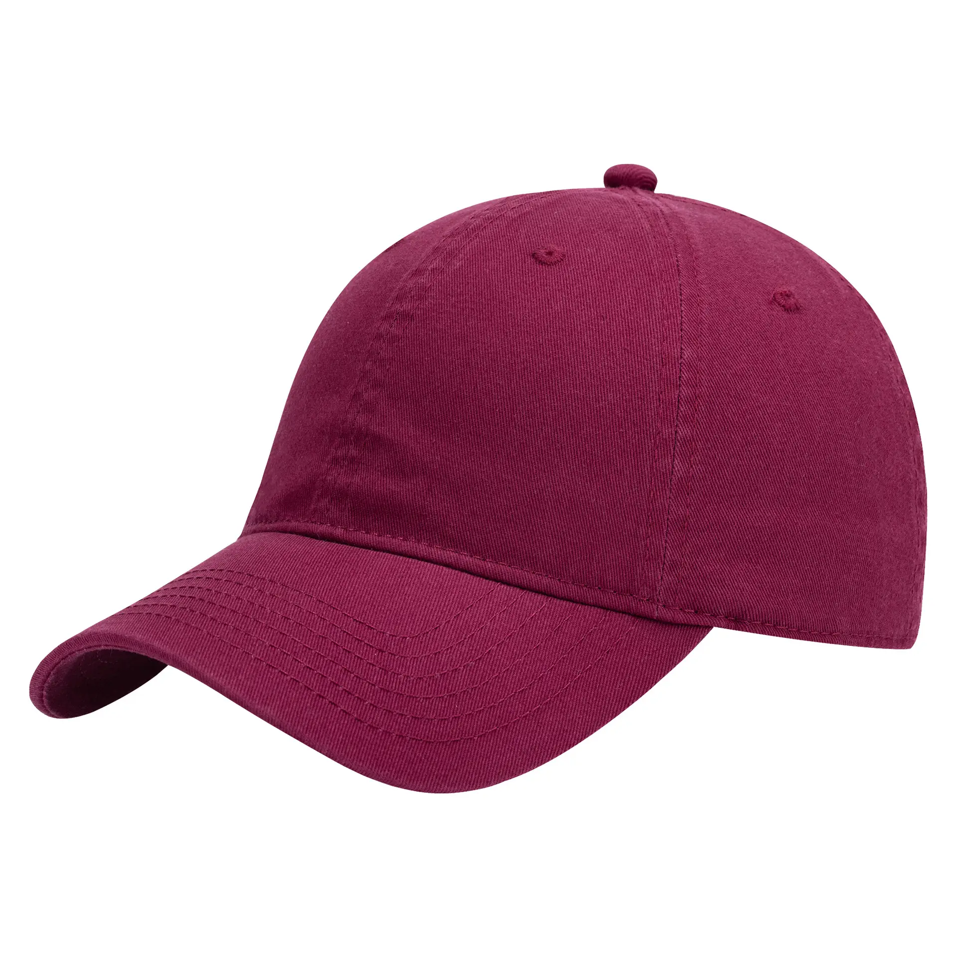 Solid Color Washed Baseball Cap with Logo