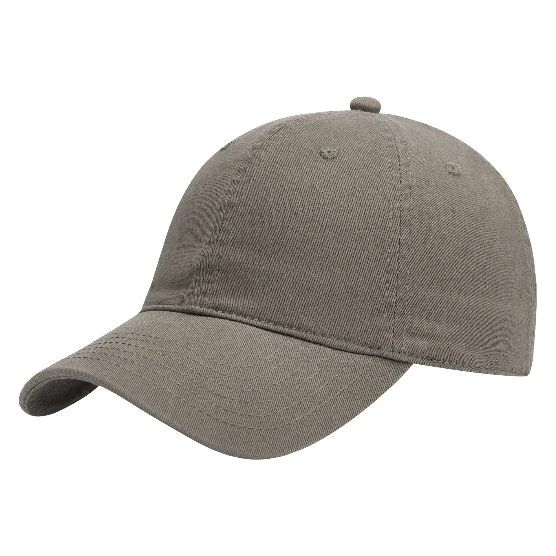 Solid Color Washed Baseball Cap with Logo