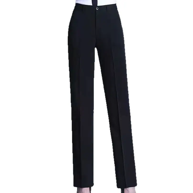 Black Slim Fit Mid Waist Pants for Women - Image 6