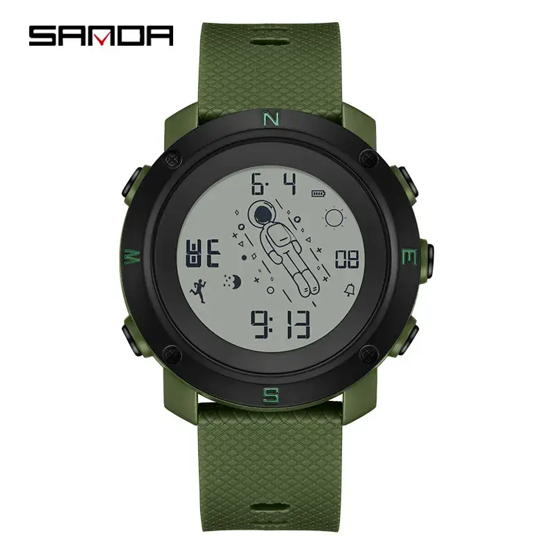 Sanda Multifunctional Electronic Watch with Dynamic Display