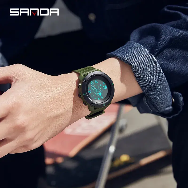 Sanda Multifunctional Electronic Watch with Dynamic Display