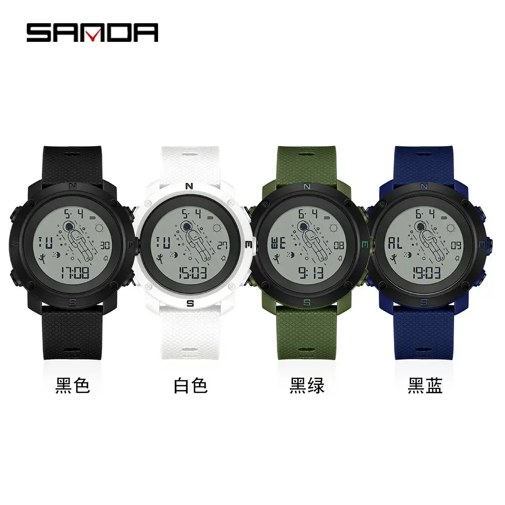 Sanda Multifunctional Electronic Watch with Dynamic Display