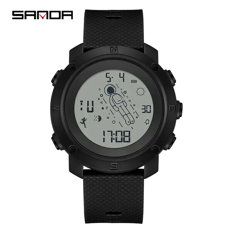 Sanda Multifunctional Electronic Watch with Dynamic Display