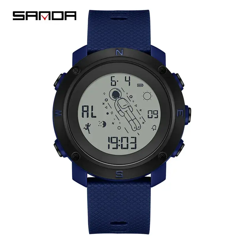 Sanda Multifunctional Electronic Watch with Dynamic Display