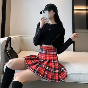 Black High-Waisted Mini Skirt A-Line One Step — feature 15