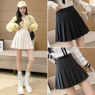 Black High-Waisted Mini Skirt A-Line One Step — feature 23