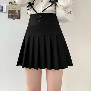 Black High-Waisted Mini Skirt A-Line One Step — feature 7