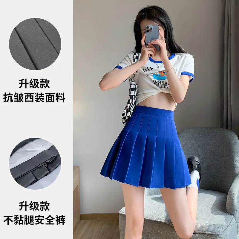 Black Pleated Skirt Women's Summer High Waist Autumn Winter New Large Size A-Line - Image 10