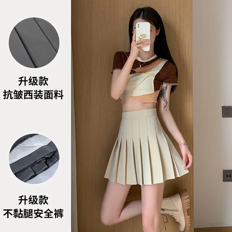 Black Pleated Skirt Women's Summer High Waist Autumn Winter New Large Size A-Line - Image 12