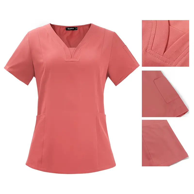 Light Blue V-Neck T-Shirt + Pants Set for Women - Image 12